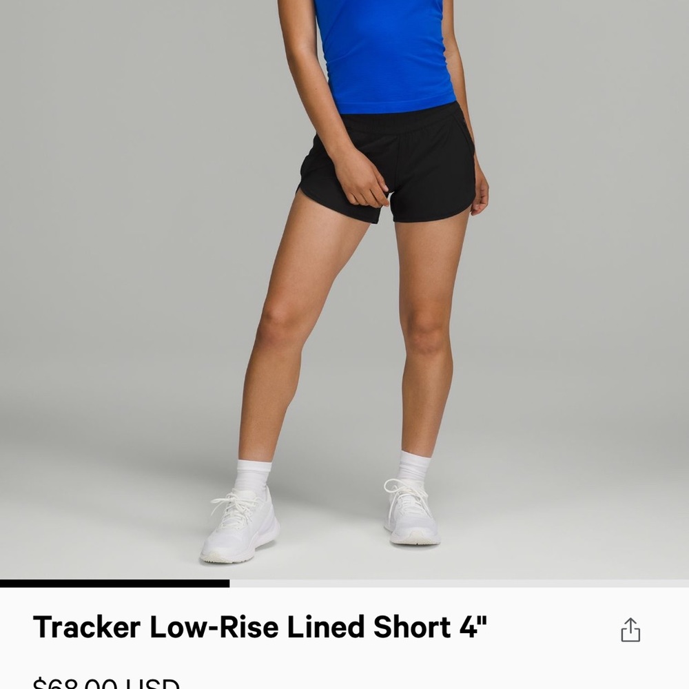 Lululemon Tracker low rise shorts